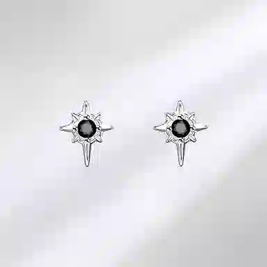 饰伴 北极星 痞帅气质高级感设计个性高街嘻哈冷淡风 日常通勤 合金 耳环 女款