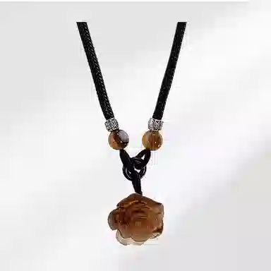 饰伴 小众设计感国潮山茶花可爱时尚潮流百搭高级感精致锁骨链 项链 女款