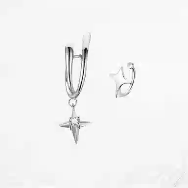 饰伴 小众高级感不对称星形设计个性 耳夹 女款
