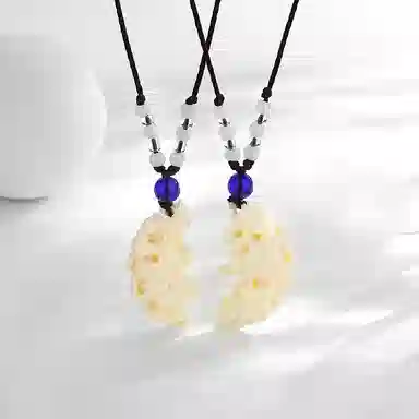 饰伴 国潮龙凤呈祥 新中式 纳福转运小众设计 象牙石 男女同款情侣款 项链 女款