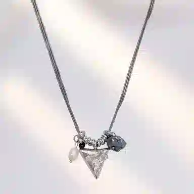 饰伴 小众设计多层三角 轻奢高级感 串珠甜酷风 项链 女款