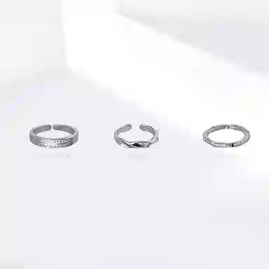 饰伴 简韵逸指 冷淡风小众高级感 可调节设计轻奢优雅精致 复古国潮 合金 戒指 男女同款情侣款