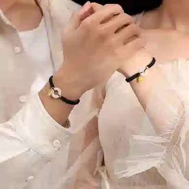 饰伴 转运平安扣国风复古平安扣小众设计手编绳如意手绳 琉璃 手链 男女同款情侣款