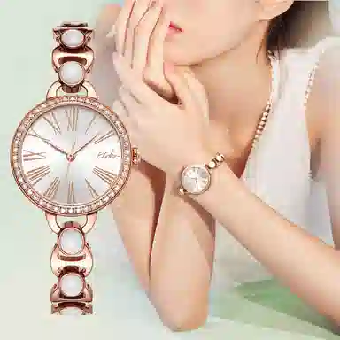 EBOHR Quartz White Dial Woman's Watch