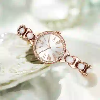 EBOHR Quartz White Dial Woman's Watch