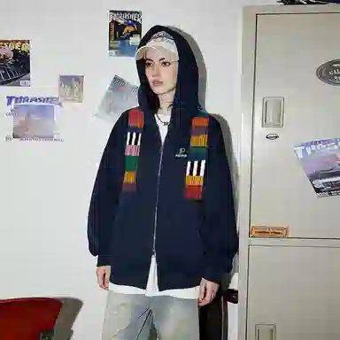 PISYPOX Boxy Fit Zip Hoodie