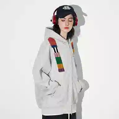 PISYPOX Boxy Fit Zip Hoodie