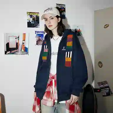 PISYPOX Boxy Fit Zip Hoodie