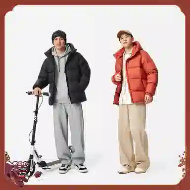 LiNing Sports Trend Logo Hooded Down Jacket