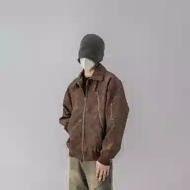 悍戈 美拉德风短款设计感飞行员工装巴恩风防风长袖夹克 男女同款