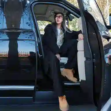 Kawasaki Black Wool Coat