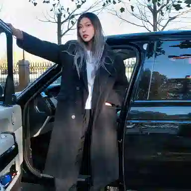 Kawasaki Black Wool Coat