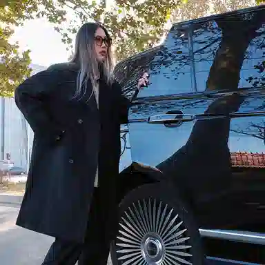 Kawasaki Black Wool Coat