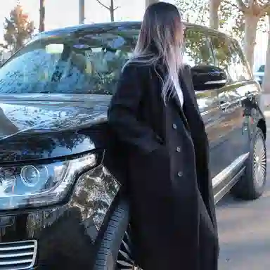 Kawasaki Black Wool Coat