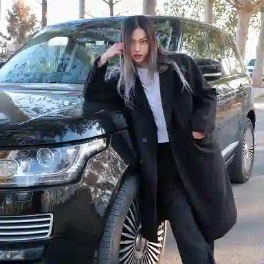 Kawasaki Black Wool Coat