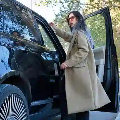 Kawasaki Black Wool Coat