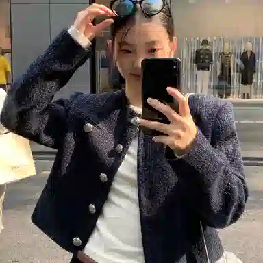 桴生 韩系法式融合小香风短款通勤长袖夹克 女款