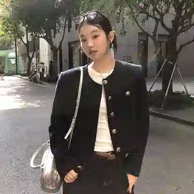 桴生 韩系法式融合小香风短款通勤长袖夹克 女款