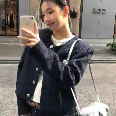 桴生 韩系法式融合小香风短款通勤长袖夹克 女款