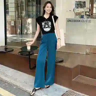 美洋 纯色简约舒适休闲裤 女款