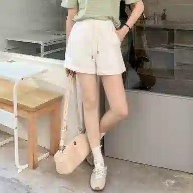 美洋 纯色简约宽松休闲短裤 女款