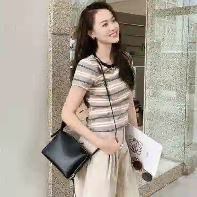 美洋 简约经典通勤百搭 牛皮革 单肩包 女款 黑色