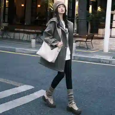 美洋 超轻 肌理抓纹极简 人造革 单肩包 女款