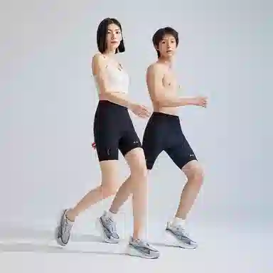 海尔斯 紧身五分裤春夏条纹马拉松跑步田径体考训练压缩裤运动短裤 男女同款