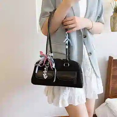 Jane Klain Silver Shoulder Bag