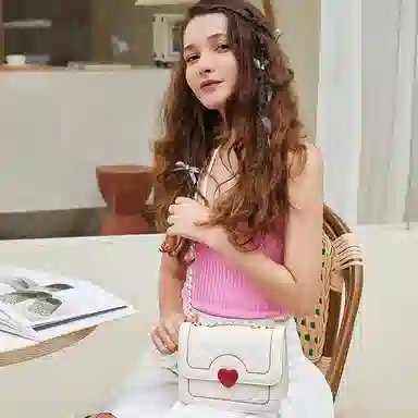 Jane Klain Chain Shoulder Bag White