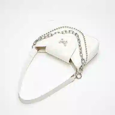 Jane Klain Baguette Bag Off-White