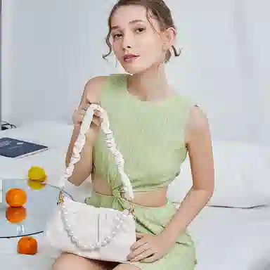 Jane Klain Cloud Shoulder Bag White