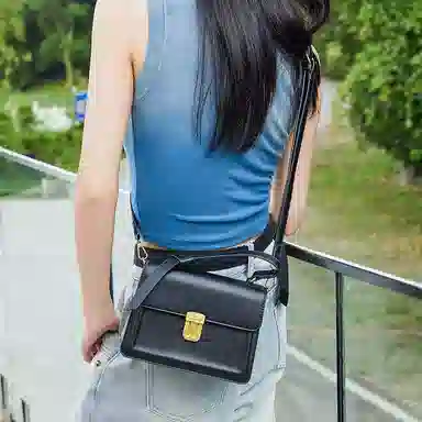 Jane Klain Retro Mini Bag Midnight Black/Chestnut Brown