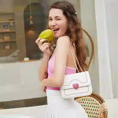 Jane Klain Chain Shoulder Bag White