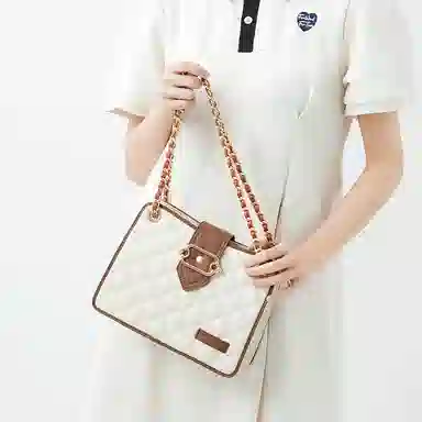 Jane Klain Quilted Shoulder Bag White