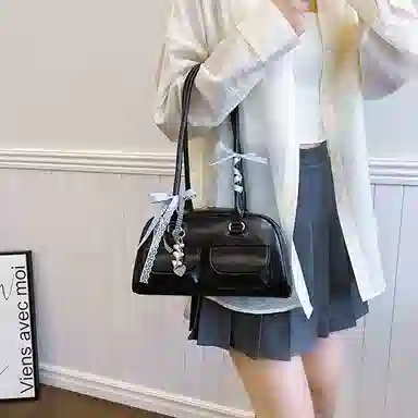 Jane Klain Silver Shoulder Bag