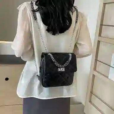 JANE KLAIN Quilted Chain Backpack