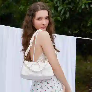 Jane Klain Cloud Shoulder Bag White