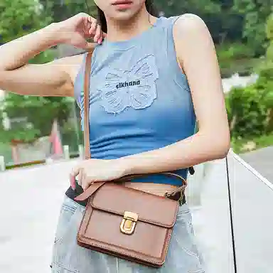 Jane Klain Retro Mini Bag Midnight Black/Chestnut Brown