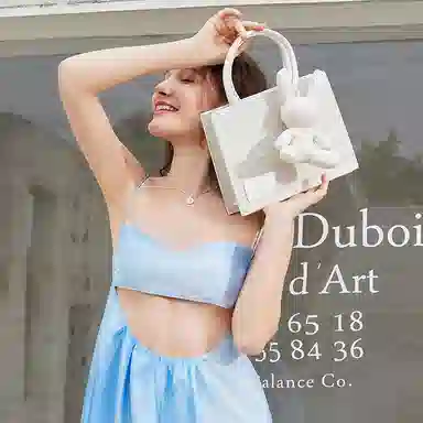 JANE KLAIN Classic Rabbit Tote Bag