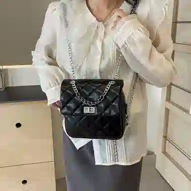 JANE KLAIN Quilted Chain Backpack