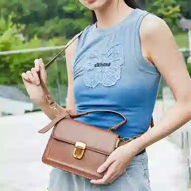 Jane Klain Retro Mini Bag Midnight Black/Chestnut Brown