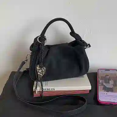 JANE KLAIN Vintage Suede Cloud Bag