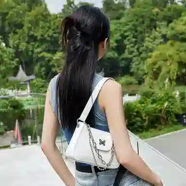 Jane Klain Baguette Bag Off-White