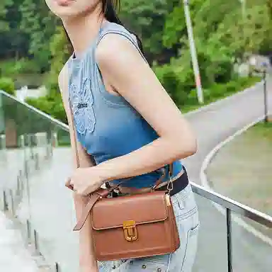 Jane Klain Retro Mini Bag Midnight Black/Chestnut Brown