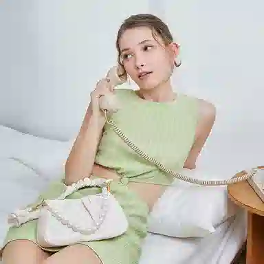 Jane Klain Cloud Shoulder Bag White