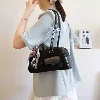 Jane Klain Silver Shoulder Bag