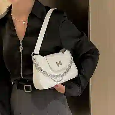 Jane Klain Baguette Bag Off-White