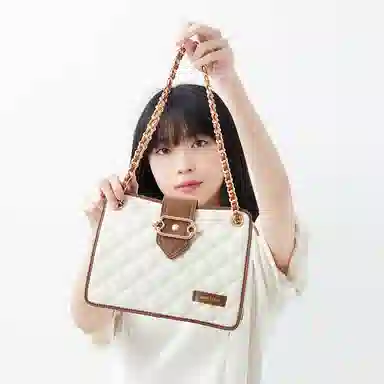 Jane Klain Quilted Shoulder Bag White