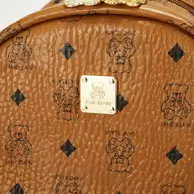 JANE KLAIN Vintage Bear Print Backpack
